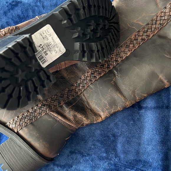 New brown leather boots size 7 unused - Picture 4 of 4